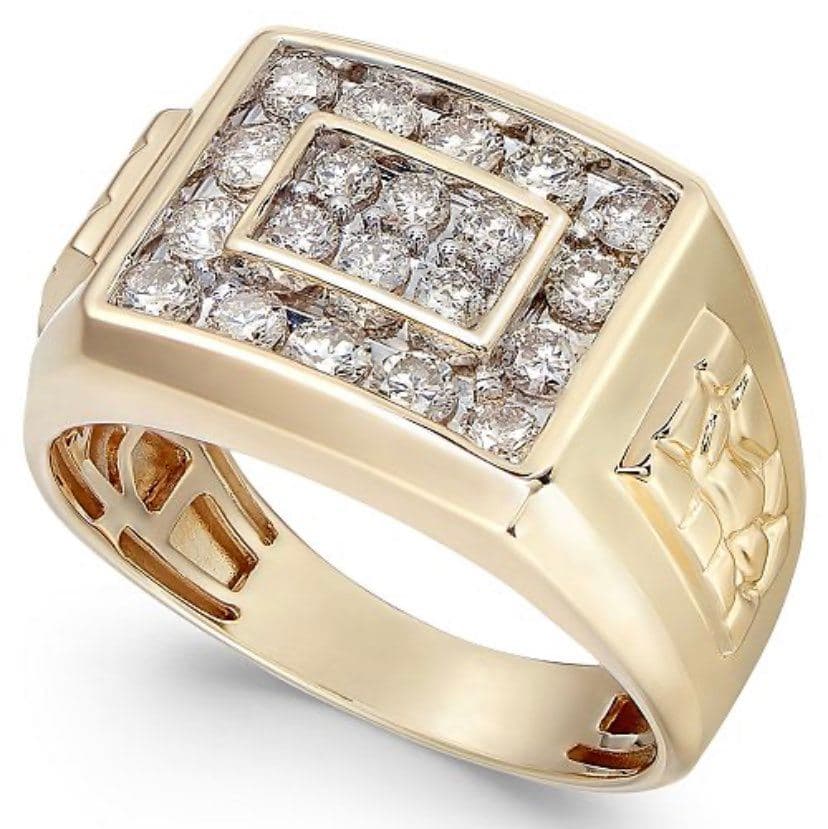 Gold jewelry chains and rings
